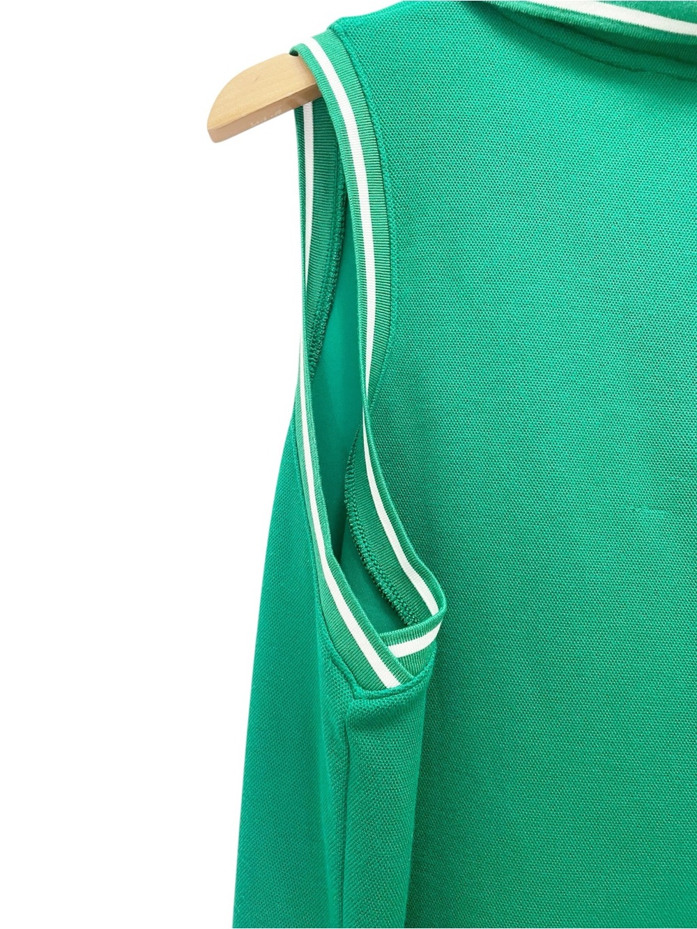 SPANX AirPique Polo Tank Dress L Field Green Sleeveless Athletic Mini Pockets - Picture 8 of 11